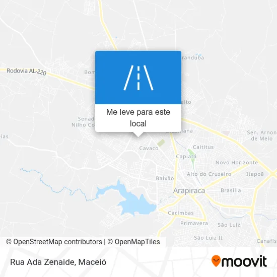 Rua Ada Zenaide mapa