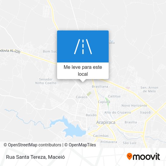Rua Santa Tereza mapa