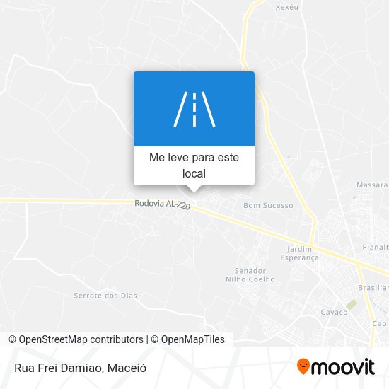 Rua Frei Damiao mapa