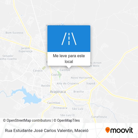 Rua Estudante José Carlos Valentin mapa