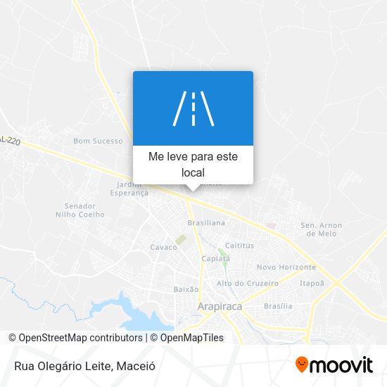 Rua Olegário Leite mapa