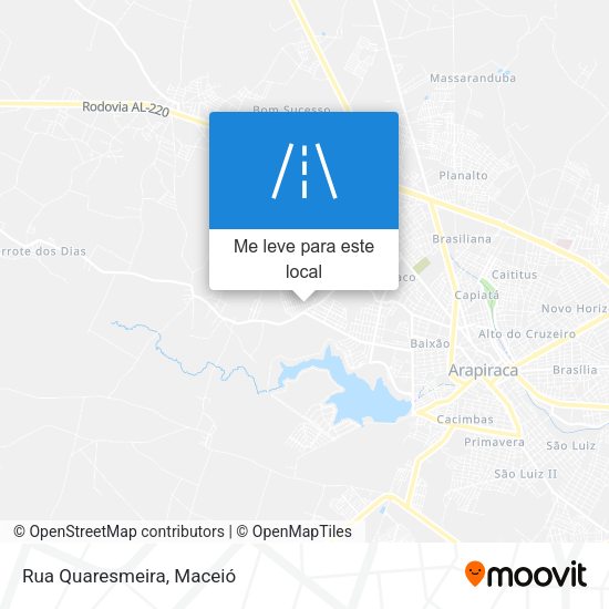 Rua Quaresmeira mapa