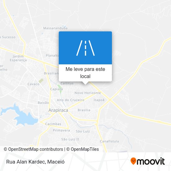 Rua Alan Kardec mapa