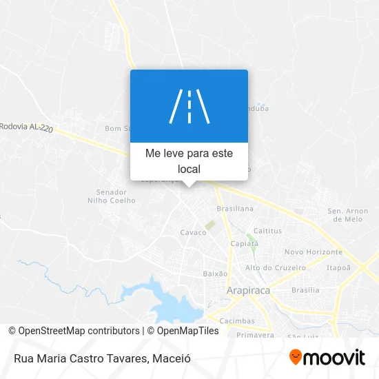 Rua Maria Castro Tavares mapa
