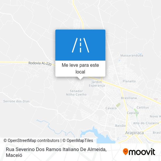 Rua Severino Dos Ramos Italiano De Almeida mapa
