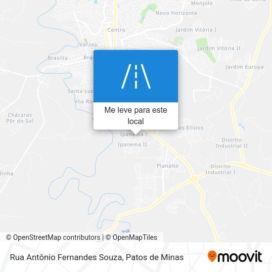 Rua Antônio Fernandes Souza mapa