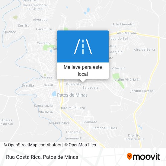 Rua Costa Rica mapa