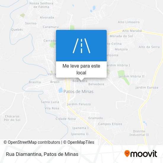 Rua Diamantina mapa