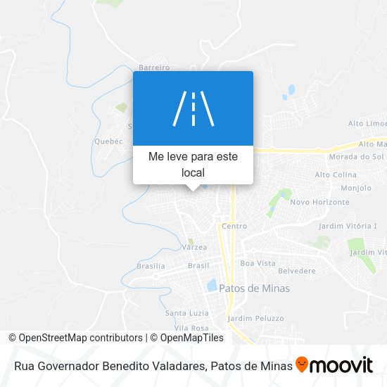 Rua Governador Benedito Valadares mapa