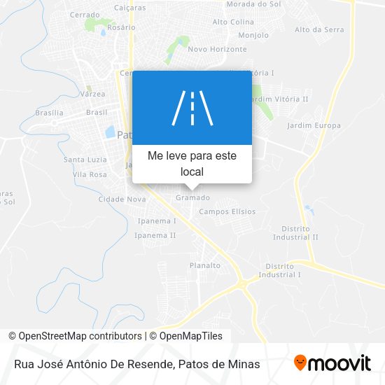 Rua José Antônio De Resende mapa