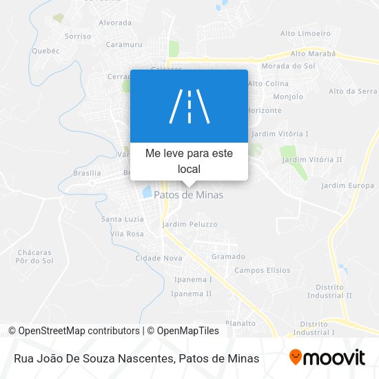 Rua João De Souza Nascentes mapa