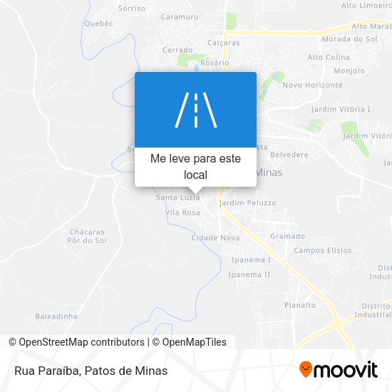 Rua Paraíba mapa