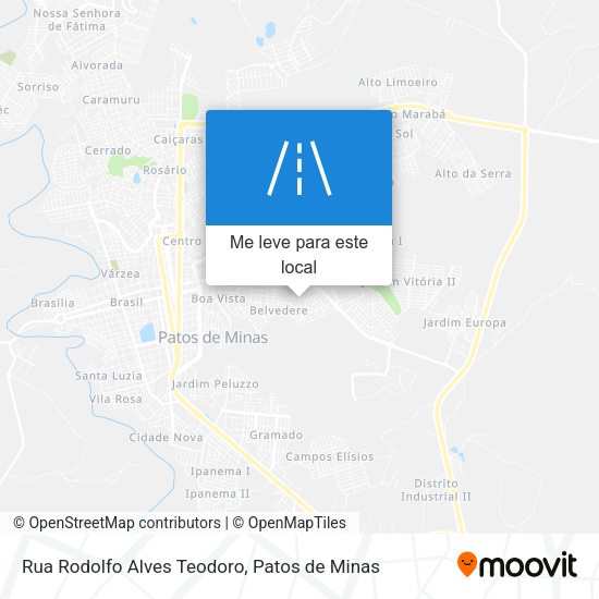 Rua Rodolfo Alves Teodoro mapa
