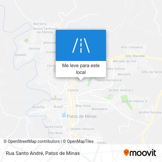 Rua Santo André mapa
