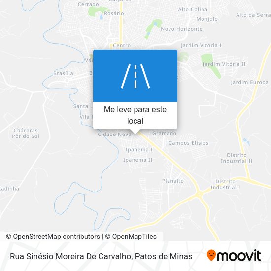 Rua Sinésio Moreira De Carvalho mapa