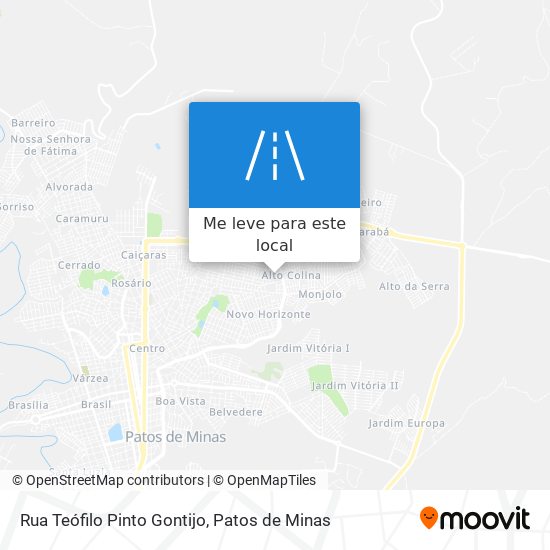 Rua Teófilo Pinto Gontijo mapa