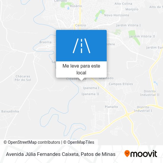 Avenida Júlia Fernandes Caixeta mapa