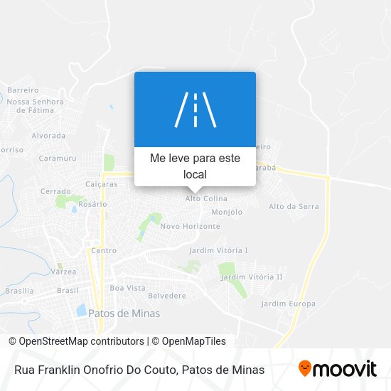Rua Franklin Onofrio Do Couto mapa