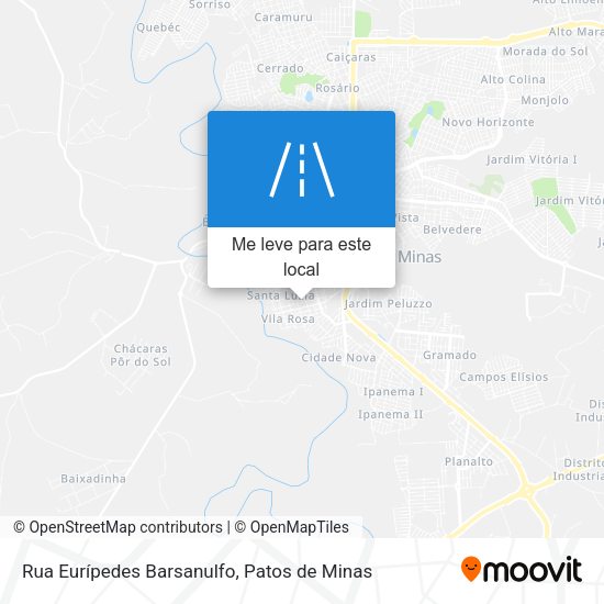 Rua Eurípedes Barsanulfo mapa