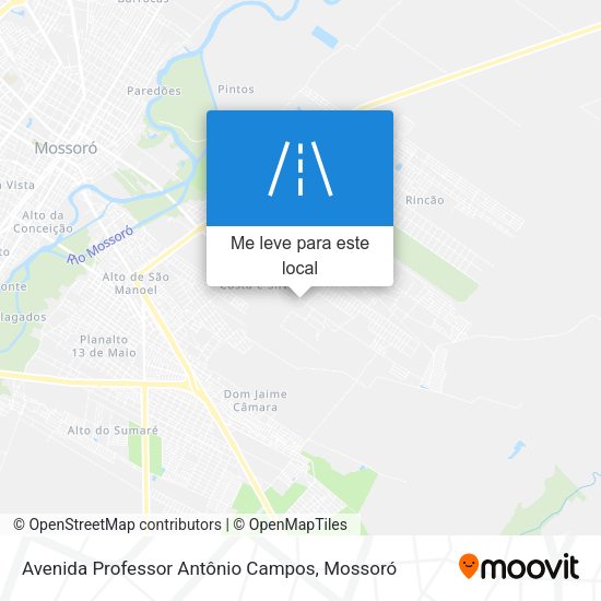 Avenida Professor Antônio Campos mapa