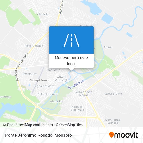 Ponte Jerônimo Rosado mapa