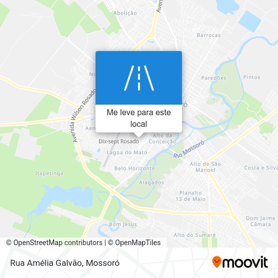 Rua Amélia Galvão mapa