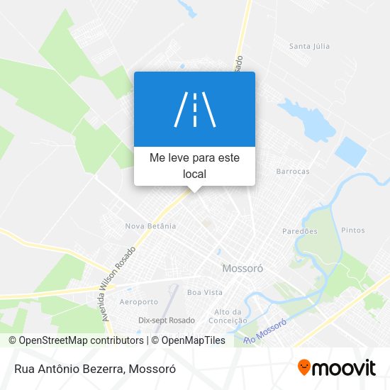Rua Antônio Bezerra mapa