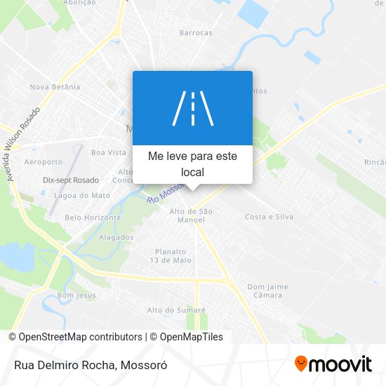 Rua Delmiro Rocha mapa
