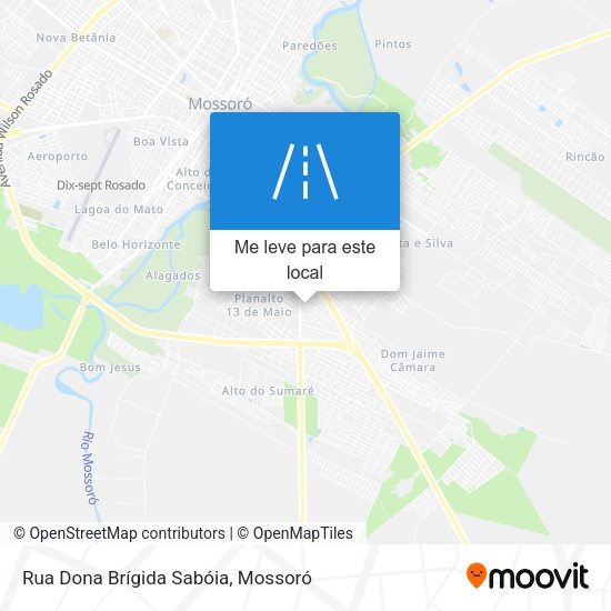 Rua Dona Brígida Sabóia mapa
