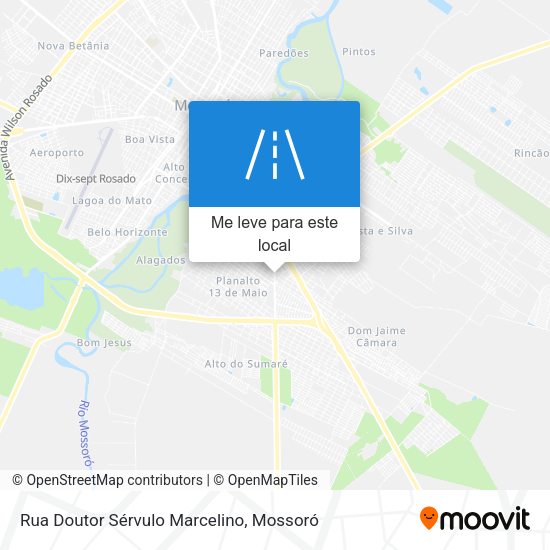 Rua Doutor Sérvulo Marcelino mapa