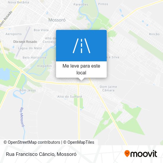 Rua Francisco Câncio mapa