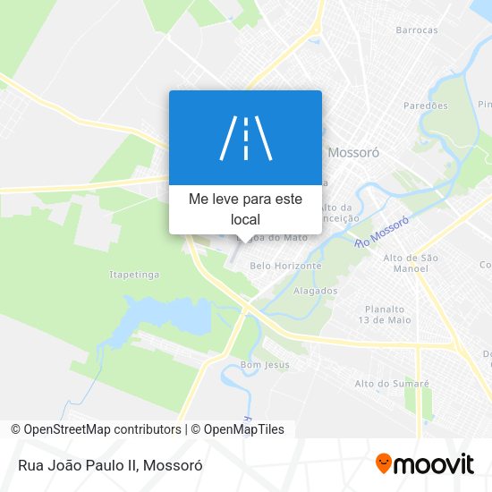Rua João Paulo II mapa