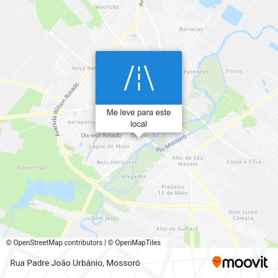 Rua Padre João Urbânio mapa