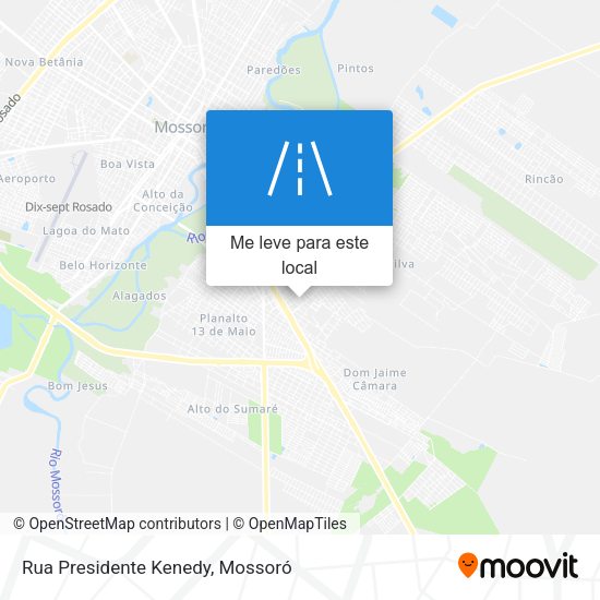 Rua Presidente Kenedy mapa