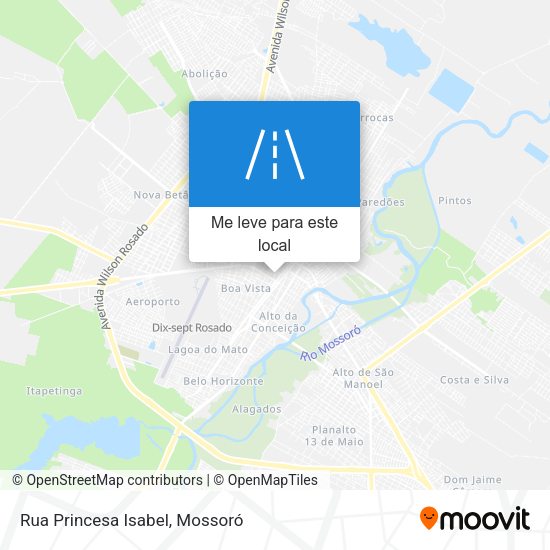Rua Princesa Isabel mapa