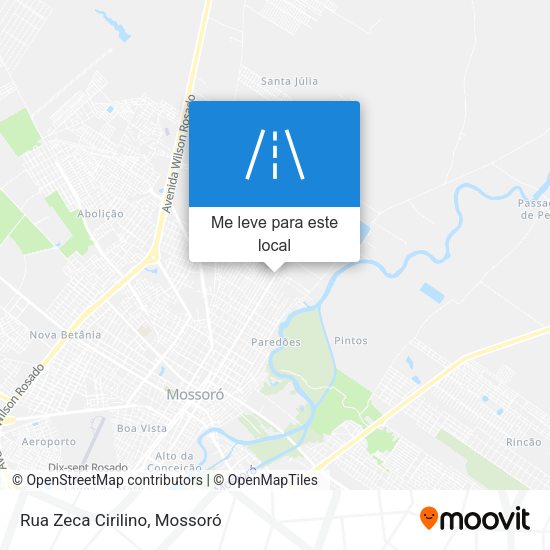 Rua Zeca Cirilino mapa