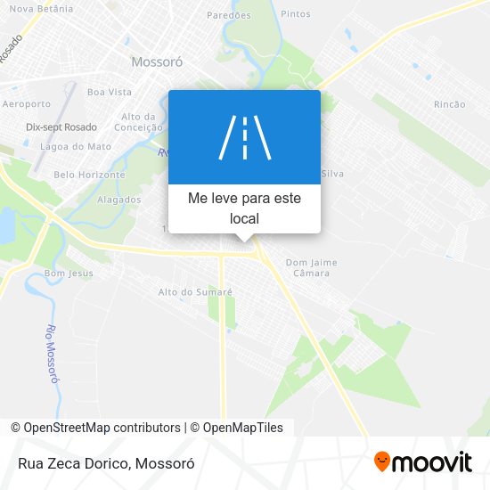 Rua Zeca Dorico mapa