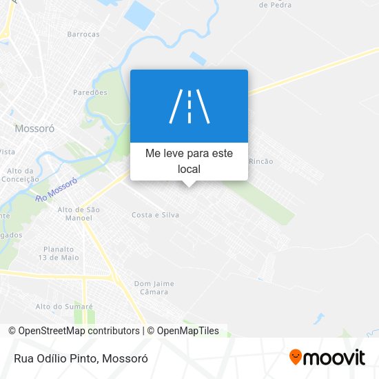 Rua Odílio Pinto mapa