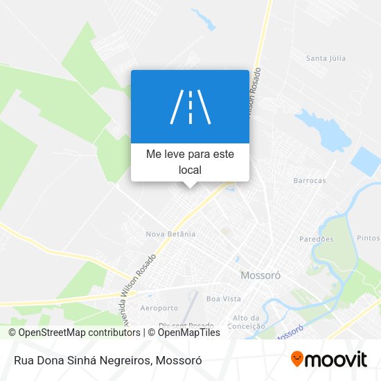 Rua Dona Sinhá Negreiros mapa