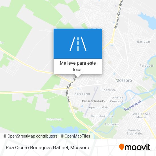 Rua Cícero Rodriguês Gabriel mapa