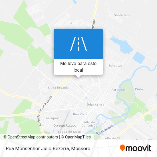 Rua Monsenhor Júlio Bezerra mapa