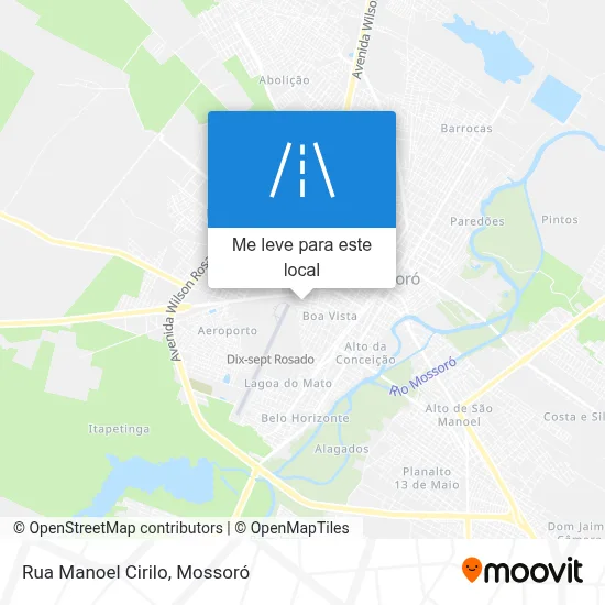 Rua Manoel Cirilo mapa