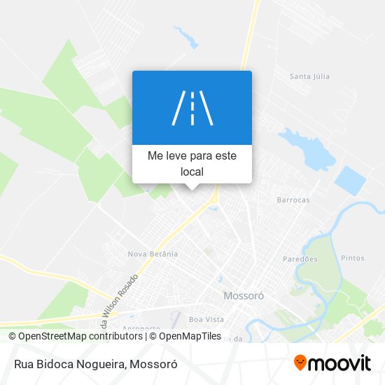 Rua Bidoca Nogueira mapa