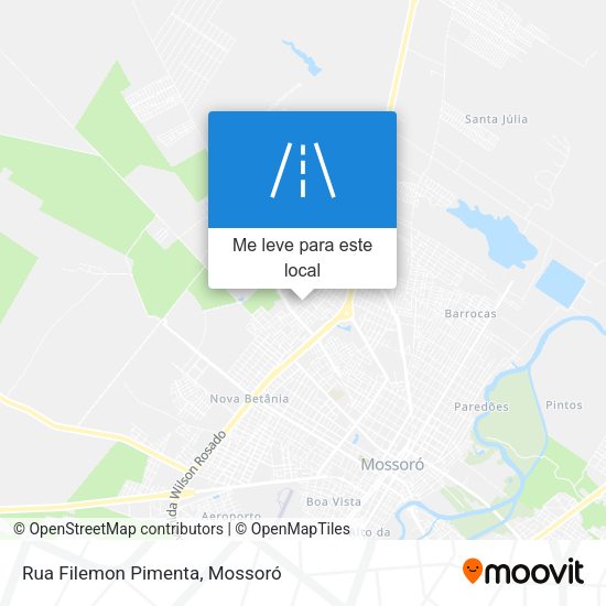 Rua Filemon Pimenta mapa