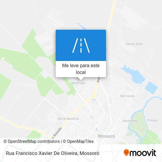 Rua Francisco Xavier De Oliveira mapa
