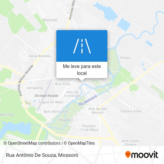 Rua Antônio De Souza mapa