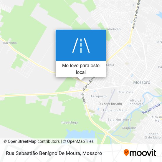 Rua Sebastião Benígno De Moura mapa