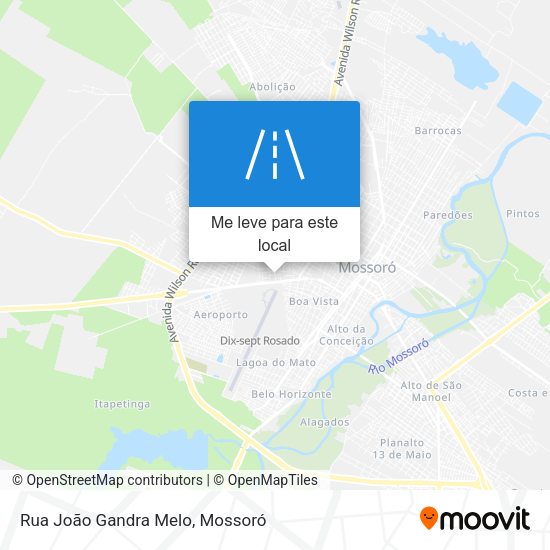 Rua João Gandra Melo mapa