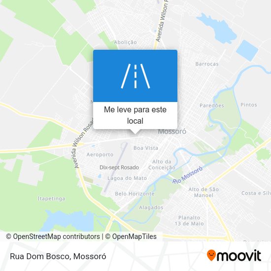 Rua Dom Bosco mapa