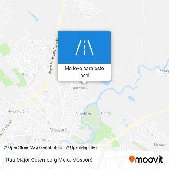 Rua Major Gutemberg Melo mapa